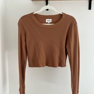 Mate the Label Organic Thermal Boxy Crop Size M Sedona
